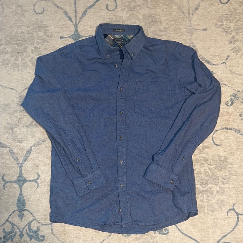 Men's Blue Button-Down Shirt